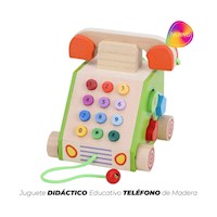 Juguete Didáctico Educativo Teléfono de Madera